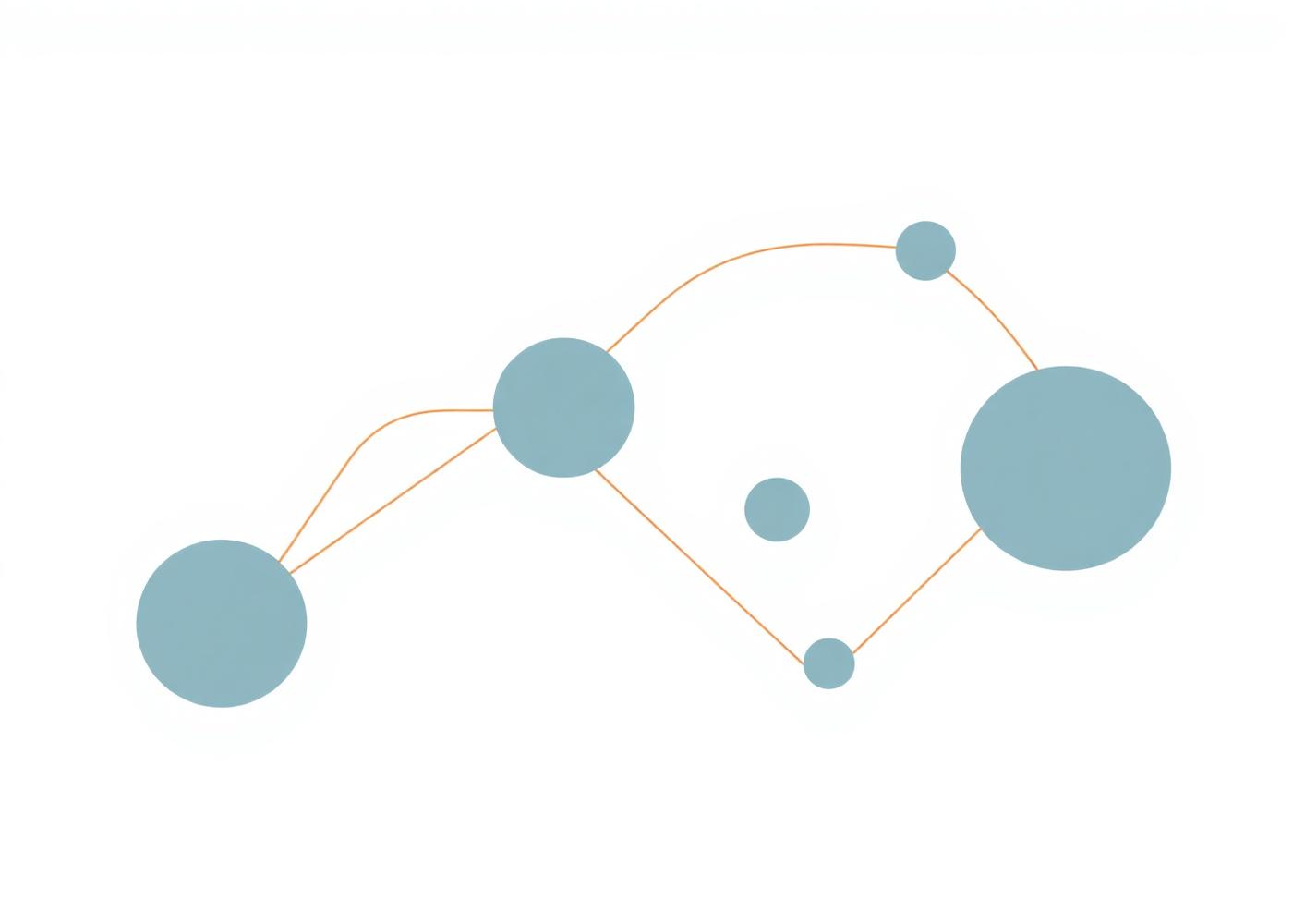 Abstract diagram of connected nodes representing organized, interdependent financial processes